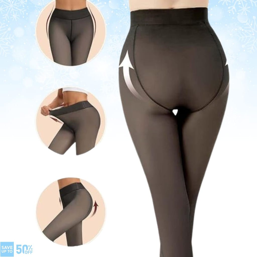 Premium Dual-Tone Fleece Warm Leggings | Ultra-Soft | High-Stretch | Winter Special ❄️